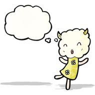 cute little cloud monster cartoon