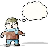 cartoon man wearing scarf N2