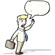 cartoon businessman calling out