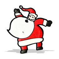 cartoon dancing santa