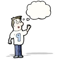 cartoon man in number nine shirt