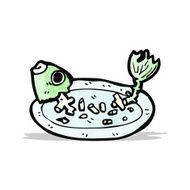 Cartoon Fish Bones N11