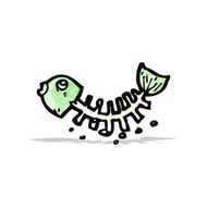 Cartoon Fish Bones N12