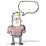cartoon man shrugging N4