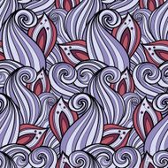 Seamless Floral Pattern (Vector) Hand Drawn Texture N9