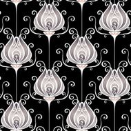 Seamless Floral Pattern (Vector) Hand Drawn Texture N12