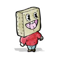 cartoon man with bag on head N2