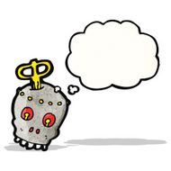 cartoon spooky robot head