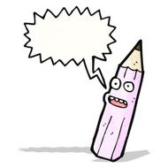 talking pencil cartoon