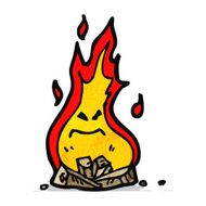 flame cartoon character