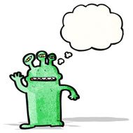 cartoon space alien N39