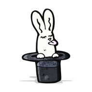 cartoon rabbit in top hat