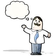 cartoon sensible man