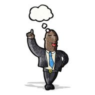 cartoon man with thought bubble N4