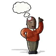 cartoon man with thought bubble N5