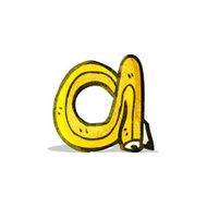 cartoon pencil shaped letter a