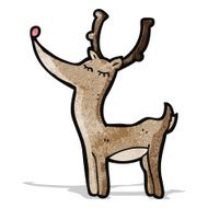 Cartoon Christmas Reindeer N12