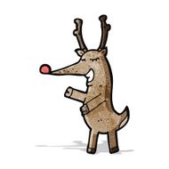 Cartoon Christmas Reindeer N15