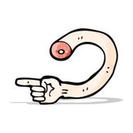 pointing arm cartoon