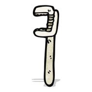 cartoon adjustable wrench