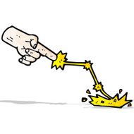 cartoon smiting hand