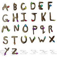 cartoon alphabet N8