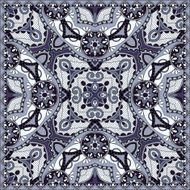 Traditional ornamental floral paisley bandanna N342
