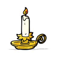 old candle holder cartoon