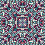 Traditional ornamental floral paisley bandanna N343