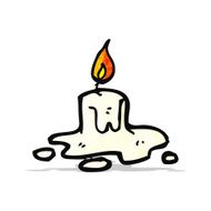 melting candle cartoon