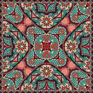Traditional ornamental floral paisley bandanna N344