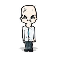 cartoon stressed bald man N2