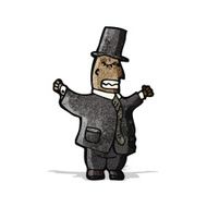 cartoon rich man in top hat