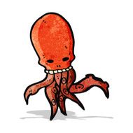 cartoon tentacle skull monster N2