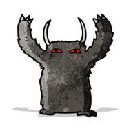 cartoon black monster