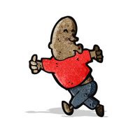 cartoon man giving thumbs up sign N3