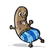 funny bean shaped man cartoon N3