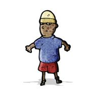 cartoon boy wearing hat N2