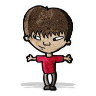 cartoon clever boy