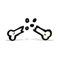 cartoon broken bone