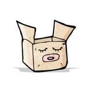 open box cartoon character