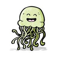 happy jellyfish cartoon
