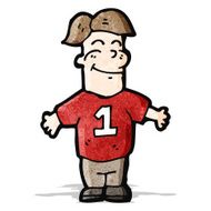 cartoon man in sports shirt