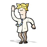 cartoon dancing office man N2
