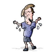 Cartoon Man Sweating N4