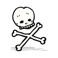cartoon skull and crossbones symbol