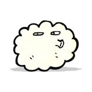 cartoon cloud with face