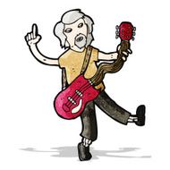 cartoon old guitar player N2