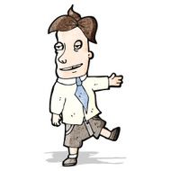cartoon smarmy salesman