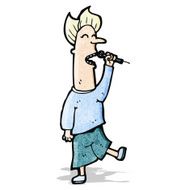 cartoon singing man N8